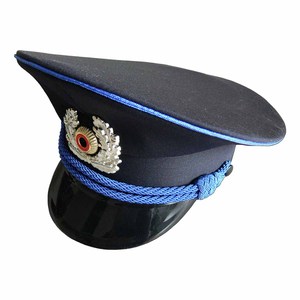 Gorra de Piloto Negra con Correa, Gorra de Capitán con Cordón Trenzado, Correa Ajustable y Logotipo Bordado, Gorra Deportiva Transpirable para Hombre - Product Image 5