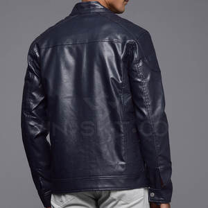 Chaqueta de Cuero Casual de Invierno para Hombre de Alta Calidad, Cuello Alto, Logotipo Frontal, Ecológica, Impermeable, Transpirable, Precio Económico al por Mayor - Product Image 2