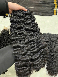 Leading Vietnamese Hair Supplier Vietnamese <b>Curly</b> Machine Double Weft Remy Virgin Human Hair <b>Extensions</b> for All Colors Hair - Product Image 4