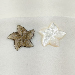 Perles de sculpture sur pierre précieuse étoile de mer semi-précieuse naturelle Quartz fumé et MOP perles sculptées pour la fabrication d'accessoires de bijoux - Product Image 6