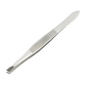 Venta al por mayor de pinzas profesionales para cejas de acero inoxidable CE ISO certificado logotipo personalizado herramientas de cuidado de la belleza para salones de casa - Product Image 2