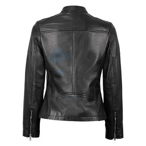 เสื้อแจ็คเก็ตหนังแท้สำหรับผู้หญิง หนังแกะ ดีไซน์ทันสมัยและลำลอง เสื้อแจ็คเก็ตหนังคุณภาพพรีเมียมสำหรับผู้หญิง เหมาะสำหรับทุกฤดูกาล - Product Image 4