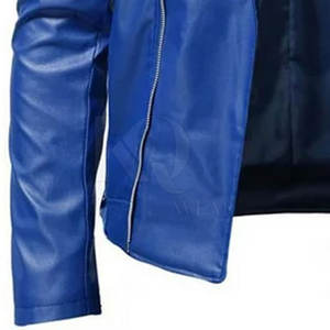 Veste en cuir véritable pour homme automne-hiver - Haute qualité, réversible et respirante avec logo sur le devant - Product Image 6