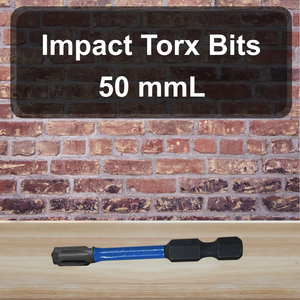 ดอกไขควงอิมแพคท์แบบ Torx ขนาด 1/4 นิ้ว ยาว 50 มม. เกรดอุตสาหกรรม OEM DIY พร้อมปลอกสี วัสดุ S2 เคลือบฟอสเฟตแมงกานีส ผลิตในไต้หวัน - Product Image 2