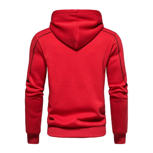 Sweat à capuche zippé pour hommes de haute qualité avec logo brodé vêtements personnalisés basiques col en tissu éponge d'hiver mélangé en coton - Product Image 3