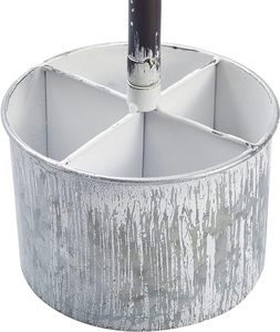 Galvanized Handmade White Metal Utensils Holder For Kitchen Accessories - Product Image 6