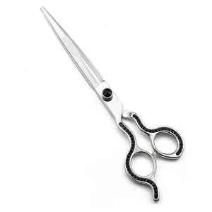 Ciseaux de toilettage pour animaux de compagnie à poignée fantaisie finition miroir à lame tranchante avec vis réglable cisailles de toilettage pour animaux de compagnie en acier inoxydable PAK Made - Product Image 1