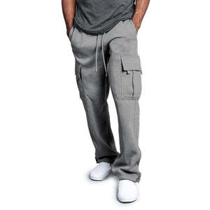 Pantalons pour hommes lavés Nouveaux sweats personnalisés Jogger vierge Pantalon de survêtement à jambes larges Pantalon baggy en coton éponge française Jambe droite évasée - Product Image 4