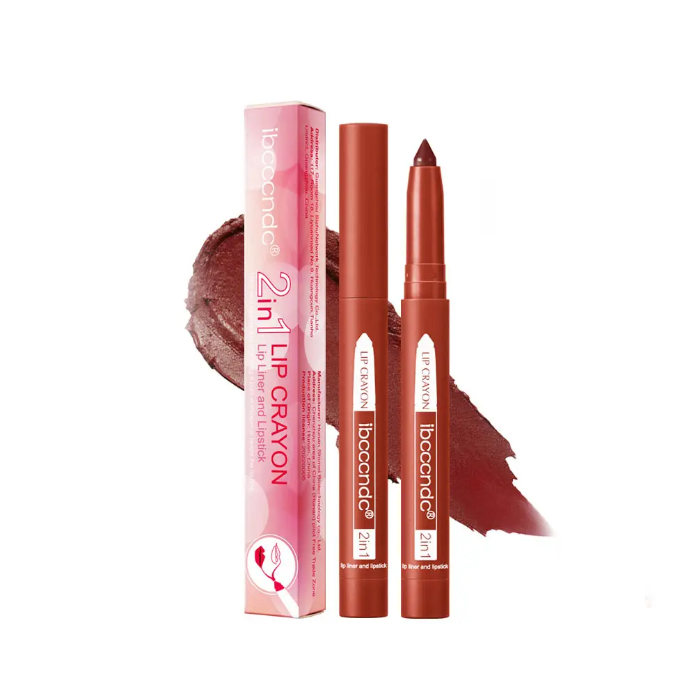 Ibcccndc Matte Retrátil Gel Lip Liner Lápis Liso Natural Nude Rosa Longa Duração Alta Pigmentada Lip Liner