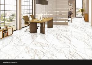 Azulejos vitrificados de porcelana pulida con aspecto de mármol de 600x1200mm, acabado brillante marrón Arbezcato, azulejo de diseño Statuario de 60x120 cm - Product Image 2