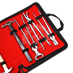 Precio barato Kit de herramientas de herrador Kits de herramientas de recorte de pezuñas Clippers 4 Cuchillo de bucle 2 Martillo de zapato ergonómico Extractor de amortiguador ergonómico - Product Image 3