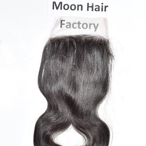 Nuevo producto indio de calidad al por mayor cierre 5*5 extensiones Bodywave textura suave y sedosa larga para cabello humano disponible para la venta - Product Image 4