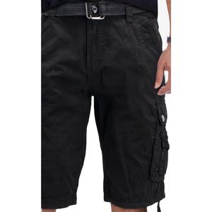 Pantalones cortos deportivos cómodos para hombre, pantalones cortos Cargo negros de algodón orgánico súper seco con seis bolsillos, patrón sólido, versátil a la moda - Product Image 4