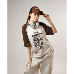 Tissu jersey 100% coton raglan respirant, confortable et élégant, pour une vie agréable - Product Image 4