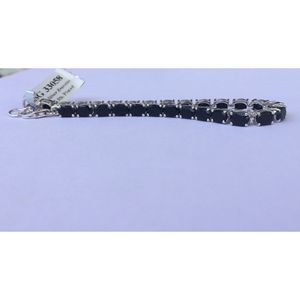 Bracelet tennis Shah Gems pour femme en spinelle noire naturelle, bijoux de mode en argent sterling 925 - Product Image 4