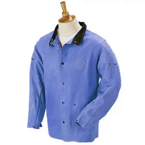 Chaqueta de soldadura para trabajadores industriales Equipo de protección resistente al calor Chaqueta de soldadura Proveedor OEM Tamaño y logotipo personalizados - Product Image 6