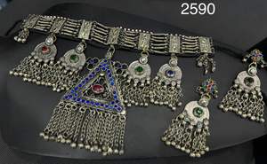 สร้อยคอลูกปัดแฟชั่นสไตล์ทิเบตจี้โลหะจากอินเดียสร้อยคอแฟชั่นสร้อยคอโชคเกอร์จี้แฟชั่นขายส่ง - Product Image 3