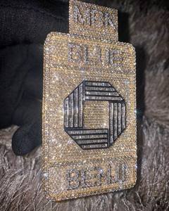 Collar de Joyería Hip Hop para Niños, Colgante Personalizado de Lujo con Incrustaciones de Plata de Ley 925 y Moissanita VVS - Product Image 3