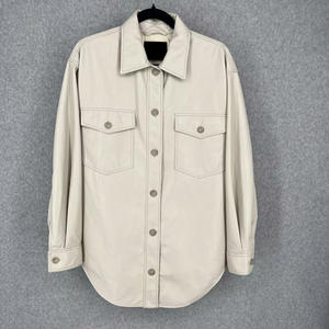 Chaquetas de Cuero para Mujer, Nuevas, de Primavera y Otoño, al por Mayor, Chaquetas de Cuero Cortas y Ajustadas Estilo Motero - Product Image 1