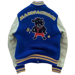 แจ็กเก็ตเบสบอลเลตเทอร์แมนแขนเสื้อปักโลโก้ออกแบบได้ตามต้องการสำหรับผู้ชาย - Product Image 2