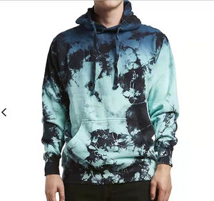 OEM Pull-over à capuche à fermeture éclair épais pour hommes Tie Dye French Terry Fleece Winter Oversized Garment with Puff Techniques - Product Image 3