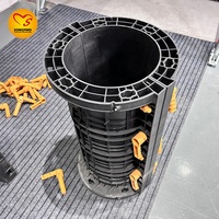 Moules en plastique ABS PP pour colonnes en béton, coffrage pour murs de fondation, colonnes, dalles de toiture, construction en béton