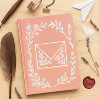 LABON Carnet de notes en cuir PU avec coins arrondis pour l'écriture de cadeaux.