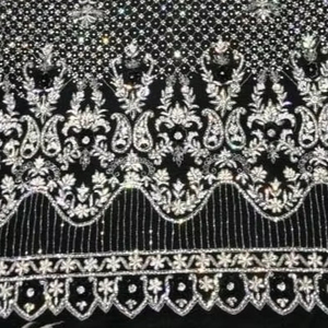 Designer moderne non cousu brodé à la main beaux costumes en soie pour femmes chères style traditionnel indien tendance pour - Product Image 1