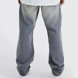 Doble rodilla 5 bolsillo hombres carpintero trabajo Jeans 100% algodón personalizado recto suelto ajuste pantalones de mezclilla fábrica precio al por mayor - Product Image 2