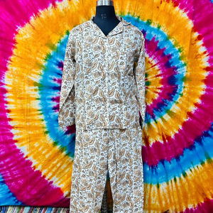 Conjunto de pijama de pantalón de manga larga de primavera y otoño para mujer, conjunto de ropa de casa de mujer de gama alta de estilo francés informal de algodón - Product Image 1