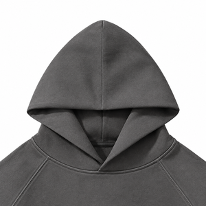 Men's Oversize Hooded Sweatshirt Solid Color Fleece Casual Pocket Long Sleeve Autumn Wear 2027 - Product Image 4