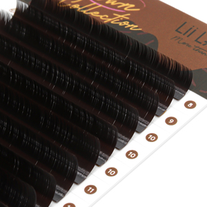 Éventails de cils pré-faits brun foncé, moelleux, 14D, éventails pré-faits volumineux, cils de haute qualité, fournitures de cils en gros - Product Image 2