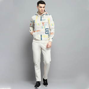 Transpirable Material suave al tacto Diseño único de moda Totalmente personalizado Hecho Hombres Suelto Punto Manga larga Capucha Pantalón Conjunto para venta al por mayor - Product Image 1