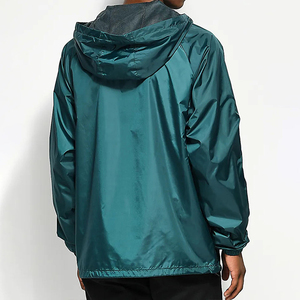 Veste de sport en nylon de haute qualité pour homme, col zippé, poignets retroussés, personnalisable, légère, à capuche, coupe-vent - Product Image 5