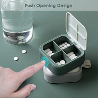Nouveau design étui à pilules portable 4 grilles boîte à pilules nordique médicament tablette médecine support de stockage séparateur organisateur conteneur étui