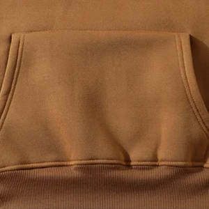 Último diseño de invierno de las mujeres con capucha sólido ecológico poliéster/algodón polar de talla grande conjunto de chándal de color personalizado para la venta - Product Image 2