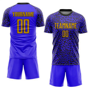Alta calidad 100% poliéster Activewear conjuntos de uniformes de fútbol gradiente impresión sublimación completo personalizado fútbol Jersey traje de fútbol - Product Image 5