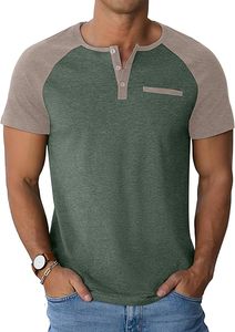 Camisetas casuales de manga corta de algodón para hombre de alta calidad Camisetas con botones de verano con bolsillo - Product Image 6