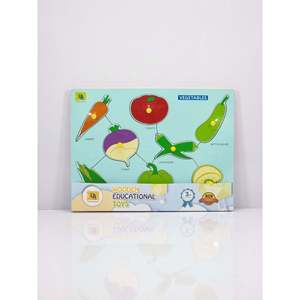 Wooden Vegetable Jigsaw <b>Puzzle</b> Custom Educational Toy for Kids Animal-Shaped <b>Puzzle</b> <b>Game</b> for Learning - Product Image 1