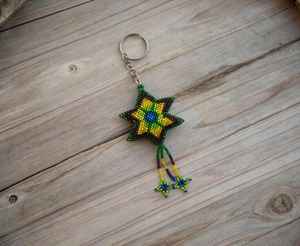 Porte-clés perlé pour femmes, breloque de sac perlé brodé de qualité supérieure - Product Image 1