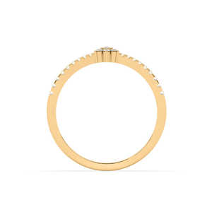 Anillo de diamante de oro cultivado en laboratorio con un impresionante motivo floral - Product Image 5