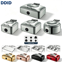 Ensemble de réchauds de buffet de luxe en acier inoxydable 1/1, 1/2, 2/3 – Équipement de cuisine professionnel haut de gamme pour hôtels et restaurants – Chauffe-plats