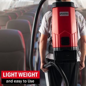 Aspirapolvere a Zaino Sanitmax 1.3 Galloni 106 CFM con Doppia Batteria al Litio, Pulitore Industriale Silenzioso - Product Image 6