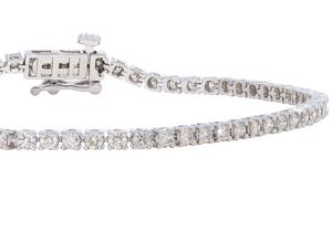 Asequible Moissanite Glamour 1.00Ct Ronda Moissanite Tennis Pulsera en plata esterlina Venta al por mayor OEM - Product Image 3