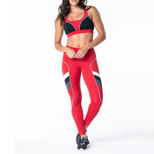 Service OEM ODM – Soutiens-gorge de sport taille haute, leggings de compression athlétiques pour l'entraînement, la gym et le fitness, couleur personnalisée, yoga, écologiques 2 - Product Image 2