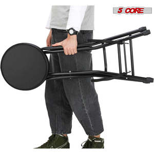 5Core Guitar <b>Stool</b> w Comfortable <b>Padded</b> Seat Foot Rest Guitar Holder w 300 Lbs Capacity - Product Image 6