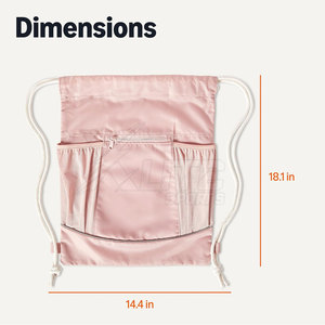 Custom Logo Foldable Durable <b>Drawstring</b> Gym Bag Waterproof Simple Design Spacious Storage Polyester Lining for Everyday Carry - Product Image 5
