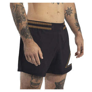 Pantalones Cortos de MMA de Punto Sólido, Cintura Media, Logotipo Frontal, con Material de Spandex/Poliéster, Transpirables y de Secado Rápido, Gran Flexibilidad - Product Image 2