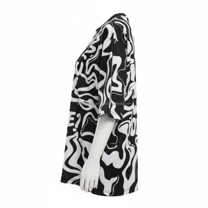 Camiseta con estampado psicodélico para hombre ¿Sabes quién eres? Camiseta de Algodón Estilo Urbano con Tipografía Audaz y Estética Oversize, Logotipo Personalizado OEM - Product Image 4