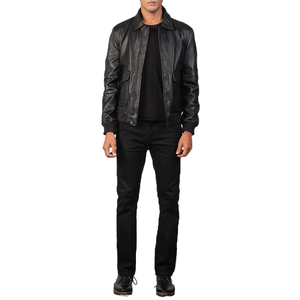 เสื้อแจ็คเก็ตมอเตอร์ไซค์หนังแกะแท้สำหรับผู้ชาย สไตล์สปอร์ตฤดูหนาว ซิป ไซส์ XS บริการ OEM แบบกลับด้านได้ ย้อมเส้นด้าย แห้งเร็ว - Product Image 1